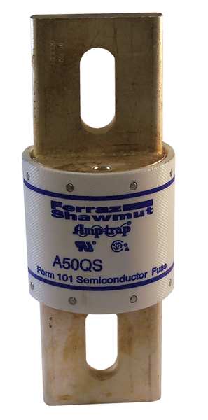 Semiconductor Fuse, Fast Acting, 800 A, A50QS Series, 500V AC, 500V DC, 6-1/2