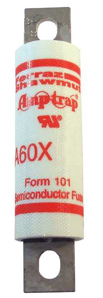 Semiconductor Fuse, Fast Acting, 100 A, A60X Series, 600V AC, Not Rated, 4-7/16