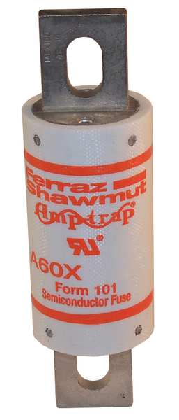 Semiconductor Fuse, Fast Acting, 300 A, A60X Series, 600V AC, Not Rated, 5-1/8