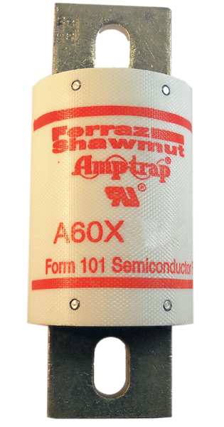 Semiconductor Fuse, Fast Acting, 600 A, A60X Series, 600V AC, Not Rated, 5-1/8