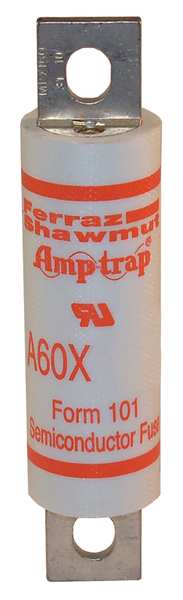 Semiconductor Fuse, Fast Acting, 70 A, A60X Series, 600V AC, Not Rated, 4-7/16