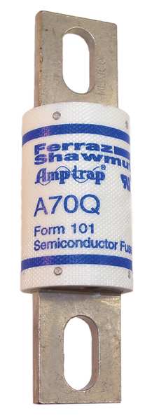 Semiconductor Fuse, Fast Acting, 80 A, A70Q Series, 700V AC, 650V DC, 4-3/8