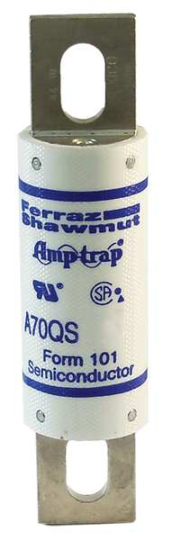 Semiconductor Fuse, Fast Acting, 125 A, A70QS-K Series, 700V AC, 700V DC, 5-1/16