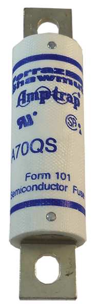Semiconductor Fuse, Fast Acting, 80 A, A70QS Series, 700V AC, 700V DC, 4-3/8