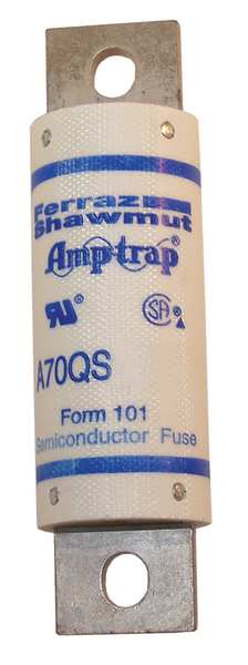Semiconductor Fuse, Fast Acting, 200 A, A70QS Series, 700V AC, 700V DC, 4-3/8