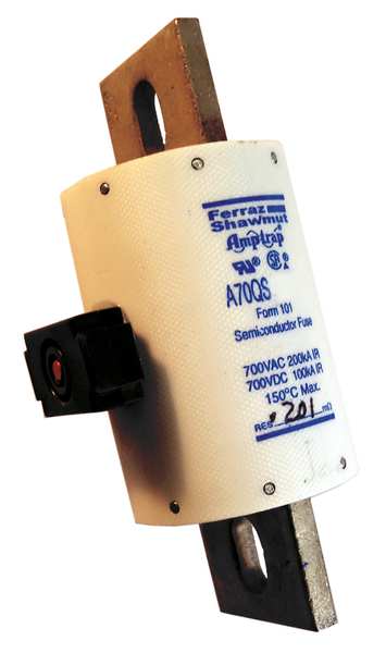 Semiconductor Fuse, Fast Acting, 600 A, A70QS Series, 700V AC, 700V DC, 5-1/16