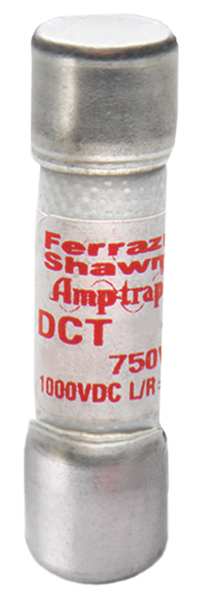 Semiconductor Fuse, Fast Acting, 20 A, DCT Series, 570V AC, 1000V DC, 1-1/2 in L x 13/32 in dia