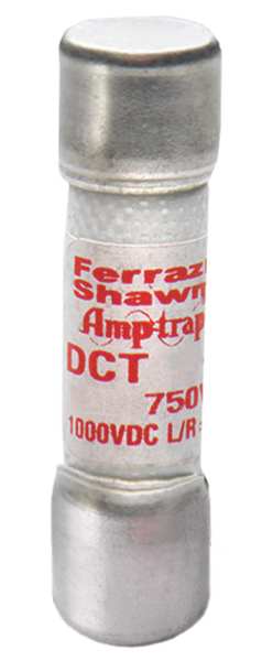 Semiconductor Fuse, Fast Acting, 10 A, DCT Series, 570V AC, 1000V DC, 1-1/2