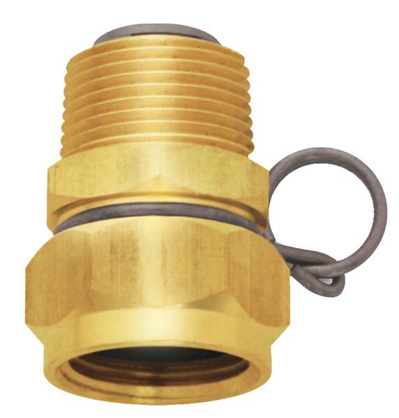 Swivel Hose Adapter, 3/4 In, Brass