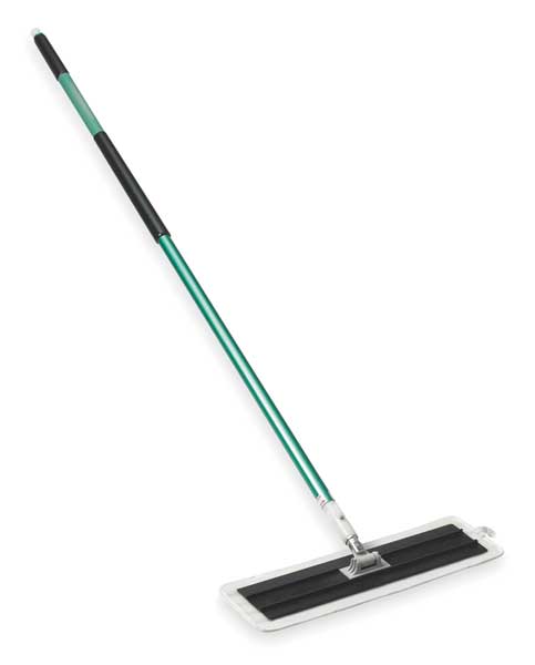 Flat Mop Kit, Quick Change Connection, Cut-End, Green/Black, Microfiber, 55593