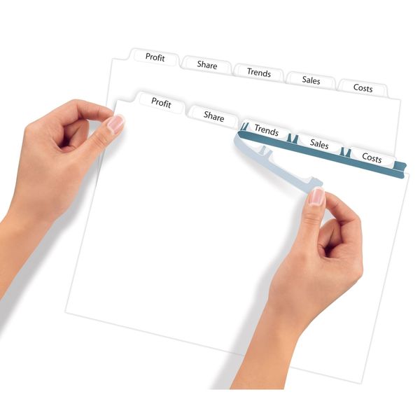 AveryÂ® Index MakerÂ® Clear Label Dividers 11416, 5-Tab Set, White
