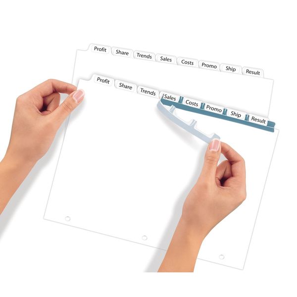 AveryÂ® Index MakerÂ® Clear Label Dividers 11417, 8-Tab Set, White