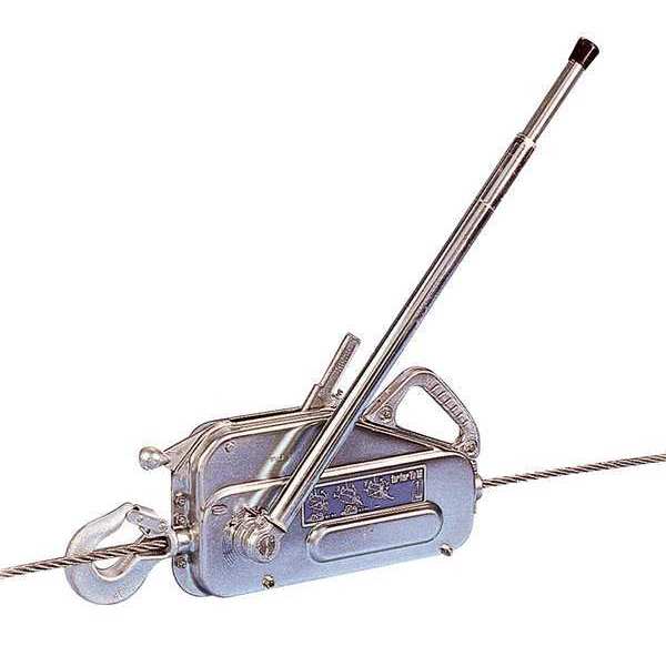 Griphoist Manual Wire Rope Hoist, 2 Ton (4,000 lb.), 60 ft. Lift, TU28