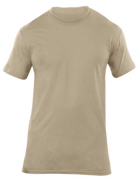 Utili-T Crew Neck Shirt, ACU Tan, S, PK3
