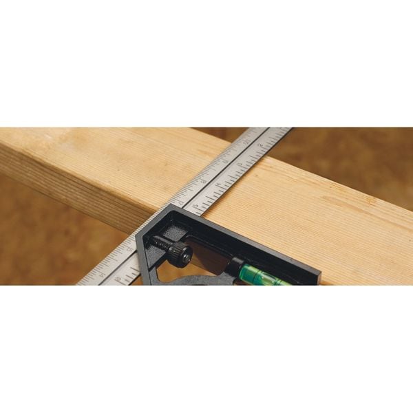 Combination Square, 12 In, Zinc Head