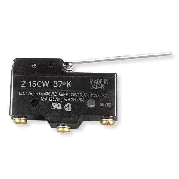 Industrial Snap Action Switch, Hinge, Lever Actuator, SPDT, 20A @ 480V AC Contact Rating
