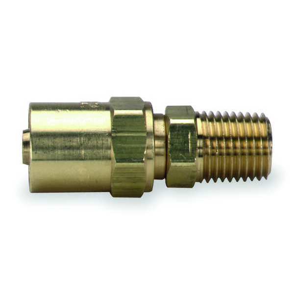 Hose End, For ID 1/2 In, 1/2 In NPT, Brass