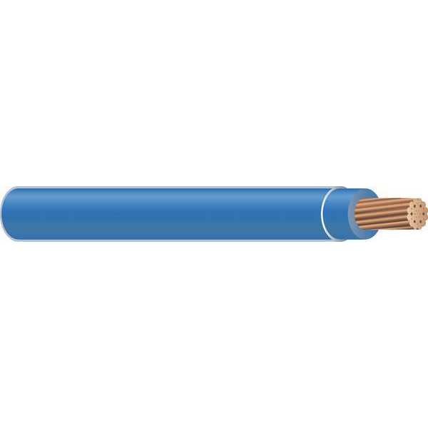 Building Wire, THHN, 14 AWG, 2,500 ft, Blue, Nylon Jacket, PVC Insulation