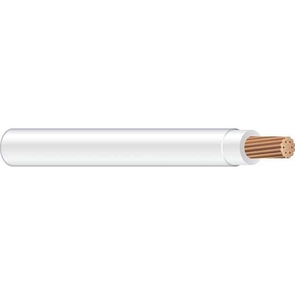 Building Wire, THHN, 12 AWG, 1,000 ft, White, Nylon Jacket, PVC Insulation