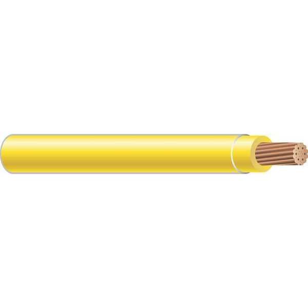 Building Wire, THHN, 10 AWG, 500 ft, Yellow, Nylon Jacket, PVC Insulation