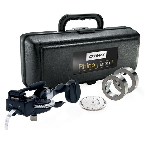 RHINO (R) Manual Label Maker, Tape width 3/8, 1/2