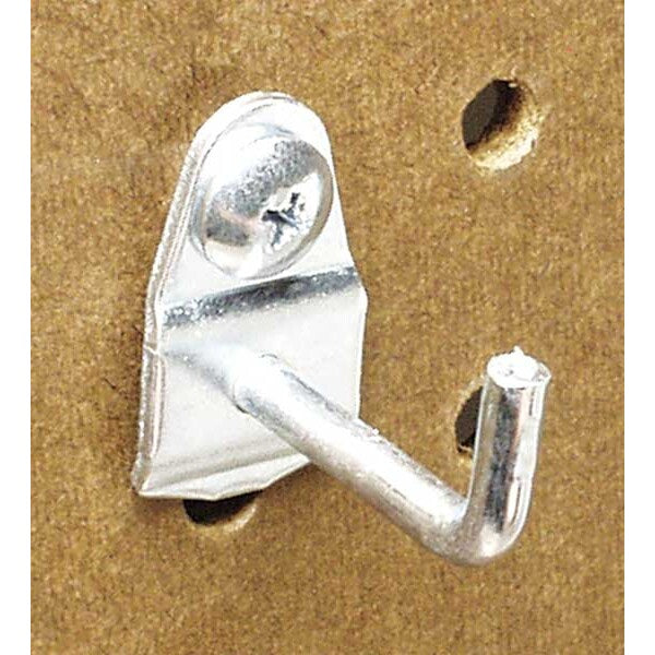 1-1/8 In. Single Rod 90 Degree Bend Steel Pegboard Hook for 1/8 In. and 1/4 In. Pegboard 10 Pack