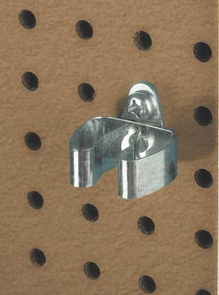 1/2 In. to 1 In. Hold Range Steel Standard Spring Clip for 1/8 In. and 1/4 In. Pegboard 10 Pack