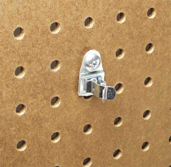 1/4 In. to 1/2 In. Hold Range Steel Ext Spring Clips for 1/8 In. and 1/4 In. Pegboard 10 Pack