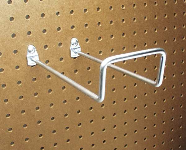 8 In. 80 Degree Bend Steel Double Closed End Loop Pegboard Hook for 1/8 In. and 1/4 In. Pegboard 5 Pack