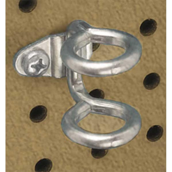3/4 In. I.D. Steel Double Ring Tool Holder for 1/8 In. and 1/4 In. Pegboard 10 Pack