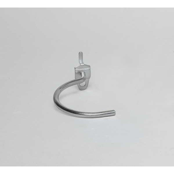 2-1/4 In. Curved Steel Pegboard Hook for 1/8 In. and 1/4 In. Pegboard 10 Pack