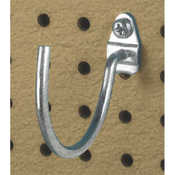 2-1/4 In. Curved Steel Pegboard Hook for 1/8 In. and 1/4 In. Pegboard 10 Pack