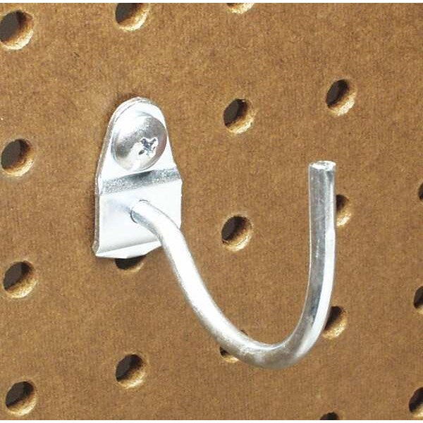 2-1/4 In. Curved Steel Pegboard Hook for 1/8 In. and 1/4 In. Pegboard 10 Pack
