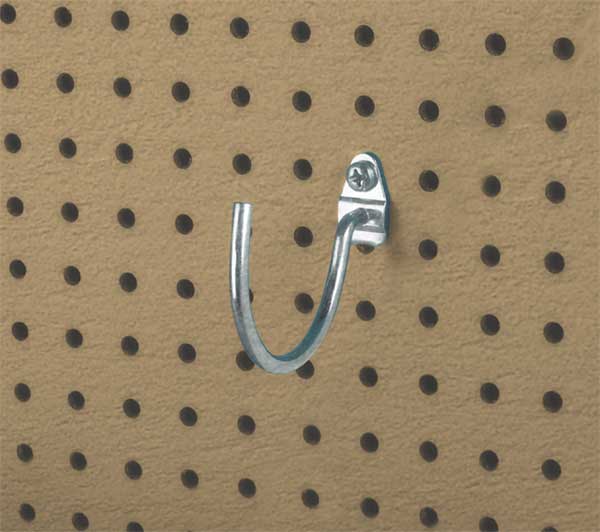 3-3/4 In. Curved Steel Pegboard Hook for 1/8 In. and 1/4 In. Pegboard 10 Pack