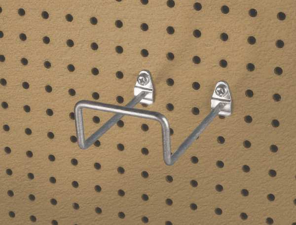 5 In. 80 Degree Bend Steel Double Closed End Loop Pegboard Hook for 1/8 In. and 1/4 In. Pegboard 5 Pack