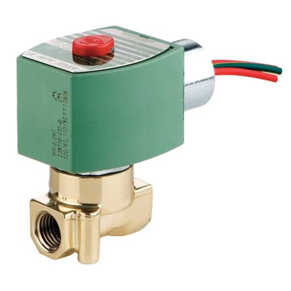 120V AC Brass Cryogenic Solenoid Valve, Normally Closed, 1/8 in Pipe Size