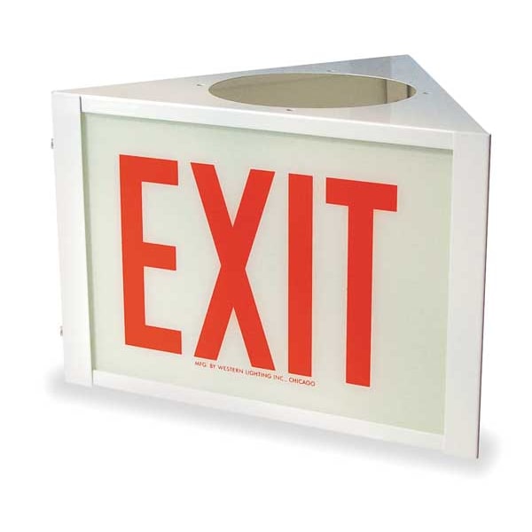 Ext Sgn, Wht, 9 1/4in, 4W, 13 25/32 in Height, 9 1/4 in Width