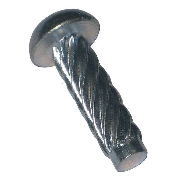 U-Drive Screw, #4 Thread Size, Plain 18-8 Stainless Steel, 2/25 Head Ht, 3/8 in Lg, 100 PK