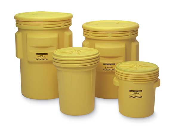 95 Gal. Overpack Drum, Open Head, Yellow