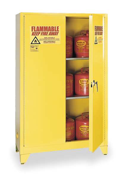 Flammable Safety Cabinet, 60 gal., Yellow
