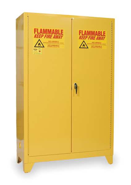 Flammable Safety Cabinet, 60 gal., Yellow