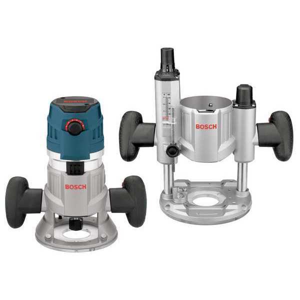 2.3 HP Router Combo Kit, Fixed/Plunge, 120V, 15Amp