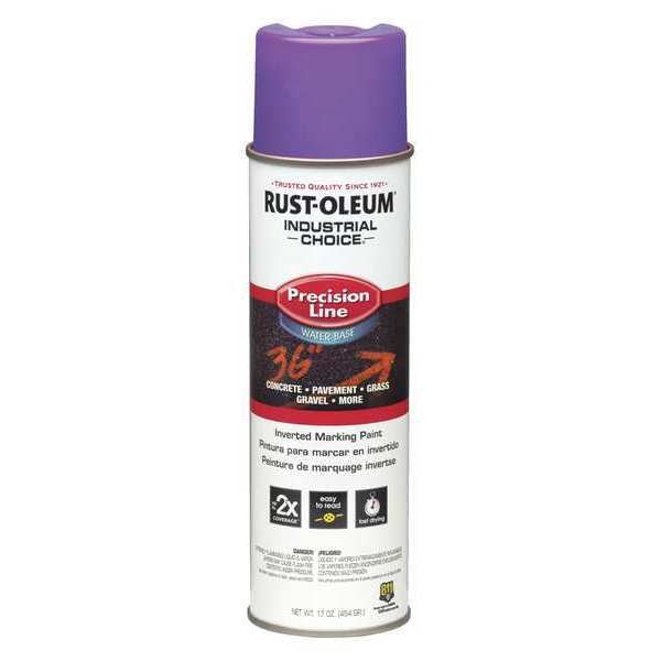 Inverted Marking Paint, 17 oz., Fluorescent Purple, Water -Based