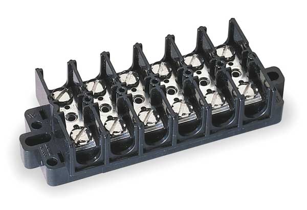 Terminal Strip, 60A, 6 Pole, 600VAC