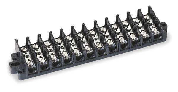 Terminal Strip, 60A, 12 Pole, 600VAC