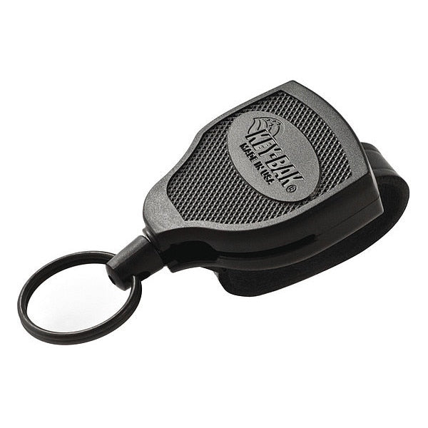 Key Reel, Split Ring Type, 1 1/4 in Ring Size, Black
