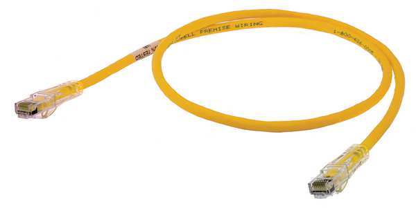 Ethernet Cable, Cat 6, Yellow, 7 ft.