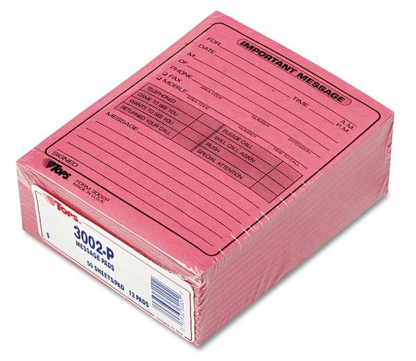 Important Message Pad, 4-1/4x5-1/2, PK12