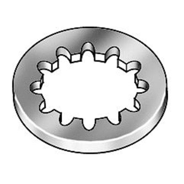 Internal Tooth Lock Washer, Fits Bolt Size M2 Spring Steel, Furnace Black Finish, 100 PK