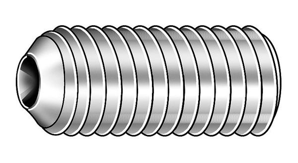 Socket Set Screw, Cup, 4-40x1/4, PK5